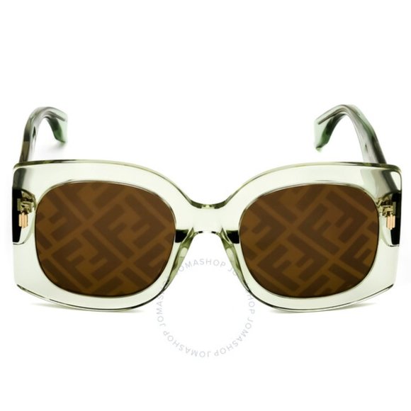 Fendi Gold Decor Square Sunglasses FF main image 6